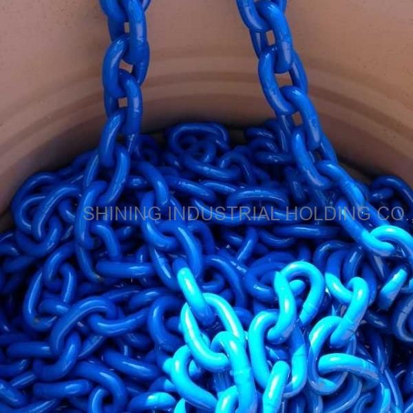 Grade 100 chain, size 3/8 inch, working load limit 8800 LBS