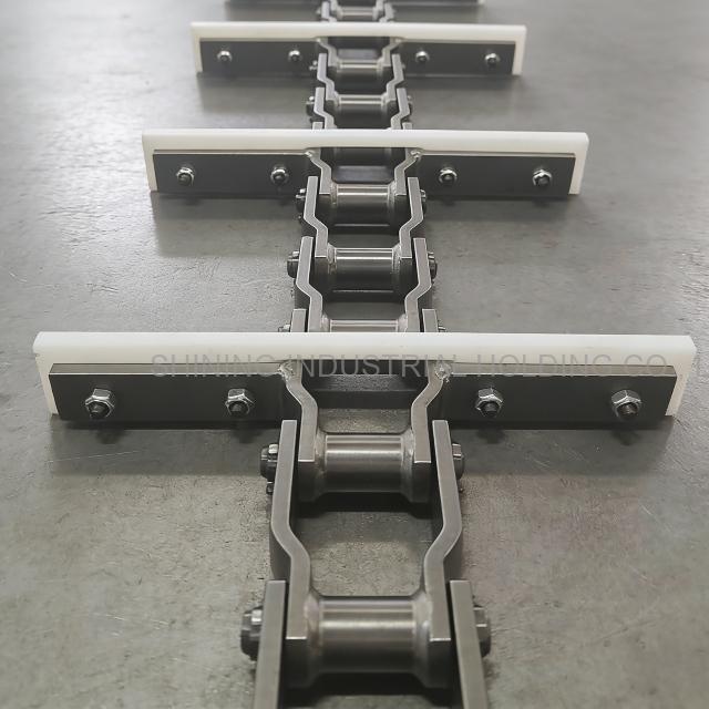 Yağlı Tohum Konveyörleri için WH124-W381 Ağır Hizmet Tipi Kazıyıcı Konveyör Zincirinin resmi