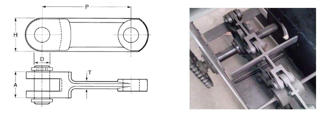 Karbon Çelik Sıcak ve Soğuk Dövme Konveyör Kazıyıcı Zinciri
