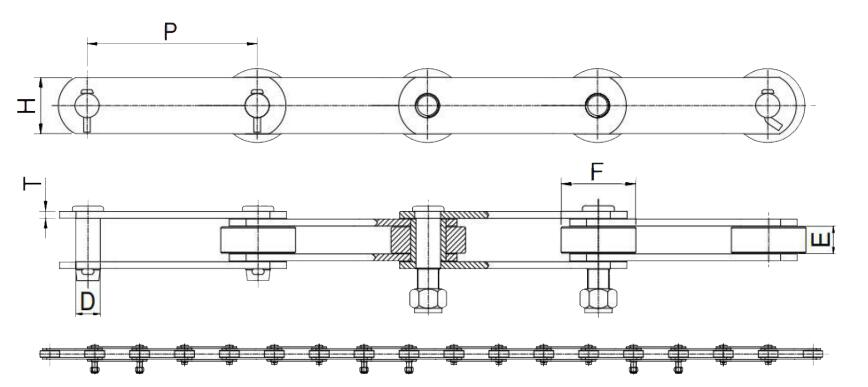 5289 Palm Yağı Mühendisliği Konveyör Zinciri