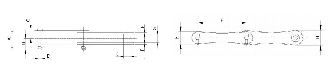 Bağlantı parçalarıyla birlikte korozyona dayanıklı paslanmaz çelik atık su arıtma zincirleri