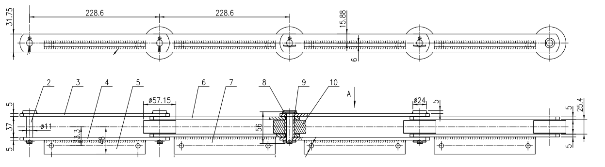 roller chain, industrial chain